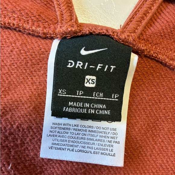 Nike Women's Dri-FIT Studio Short Sleeve Yoga Top, Dusty Peach Size XS, Wrap Tie - Picture 10 of 16